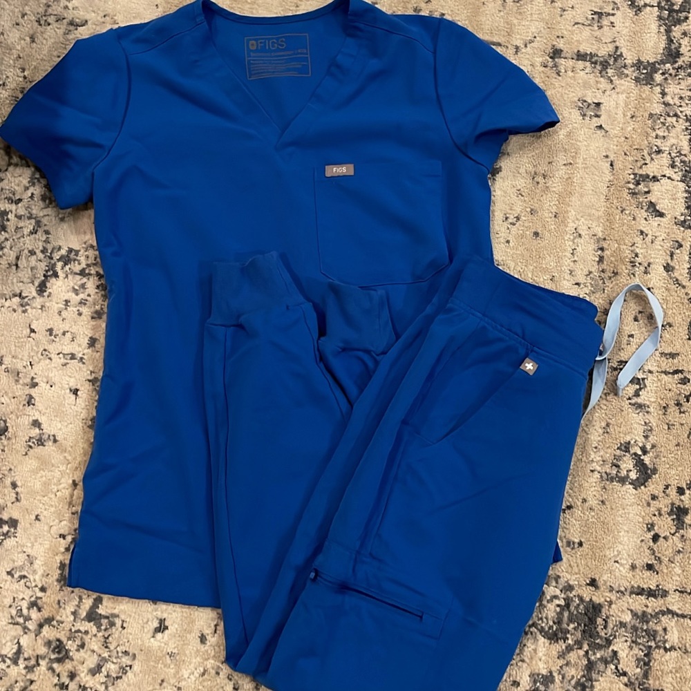 Figs scrub set royal blue PETITE